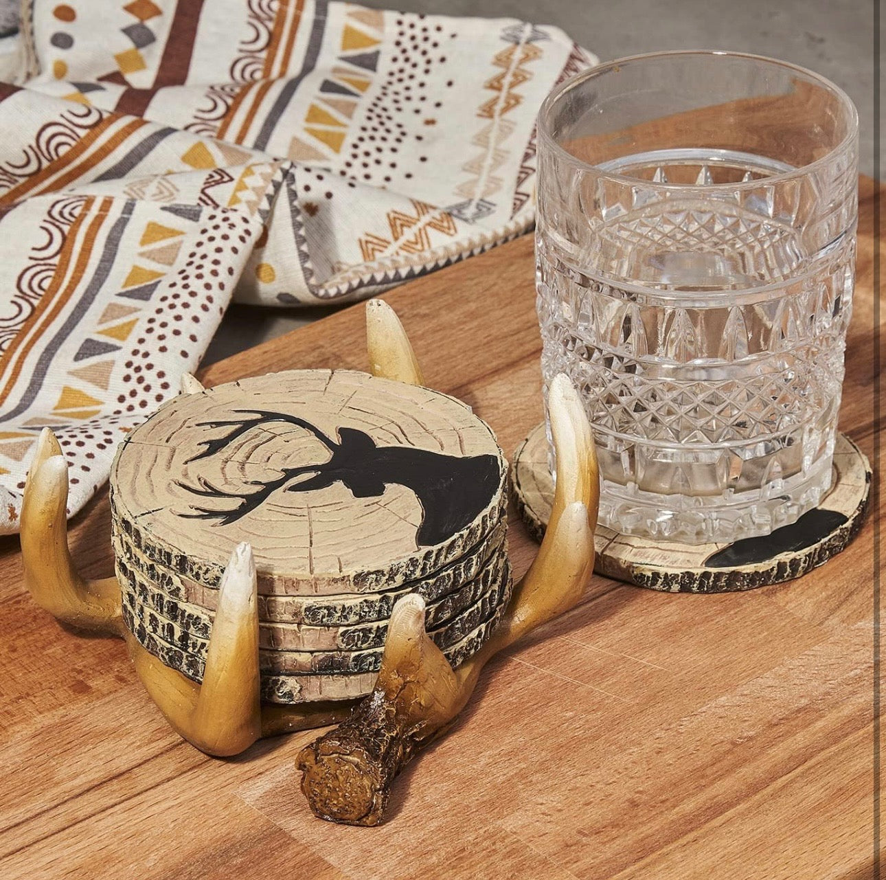 Deer Antler Coaster Set