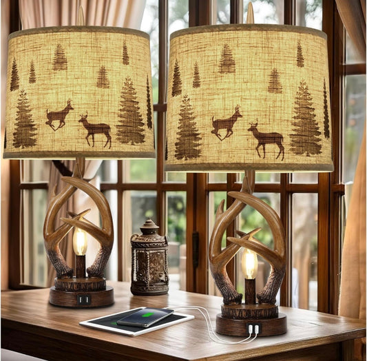 Antlers Table Lamp (Set of 2)