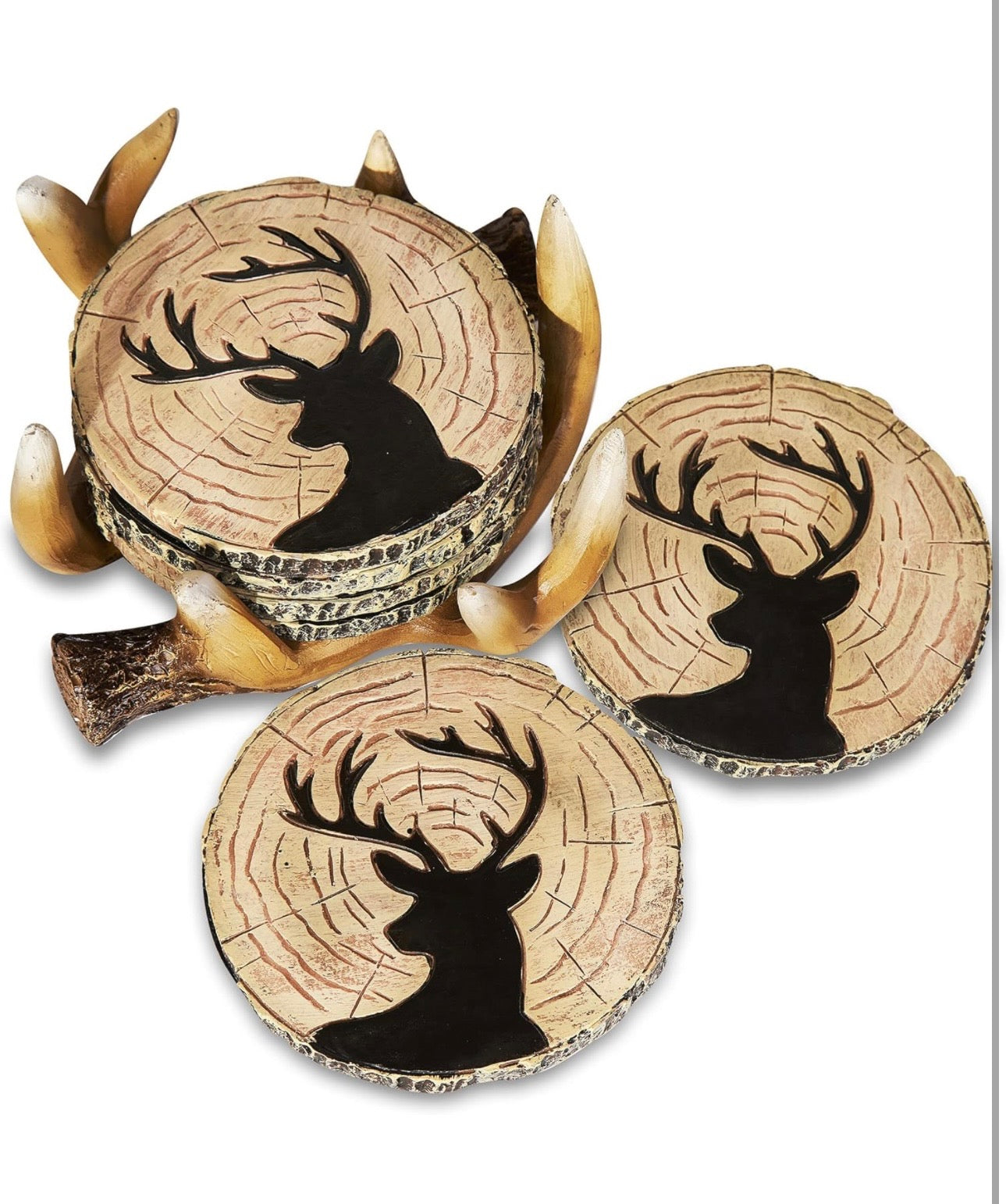 Deer Antler Coaster Set