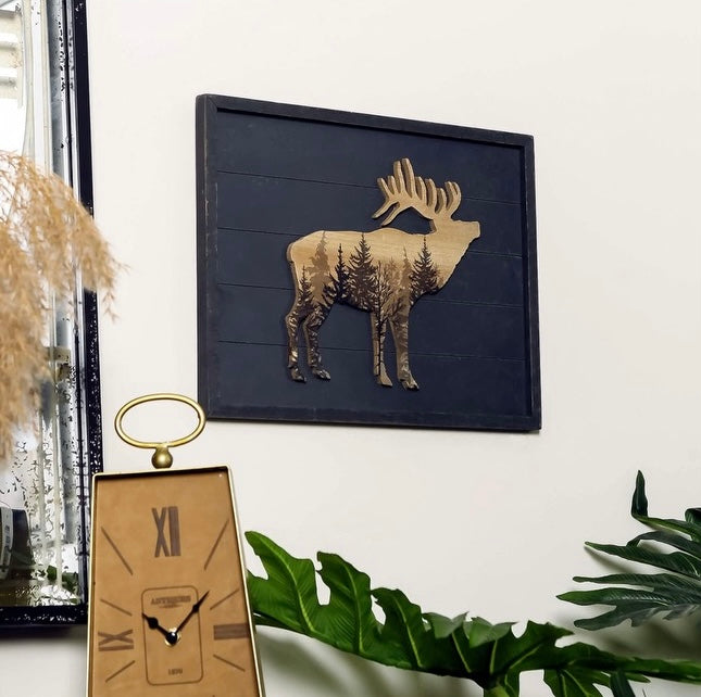 3D Elk Woodland Art