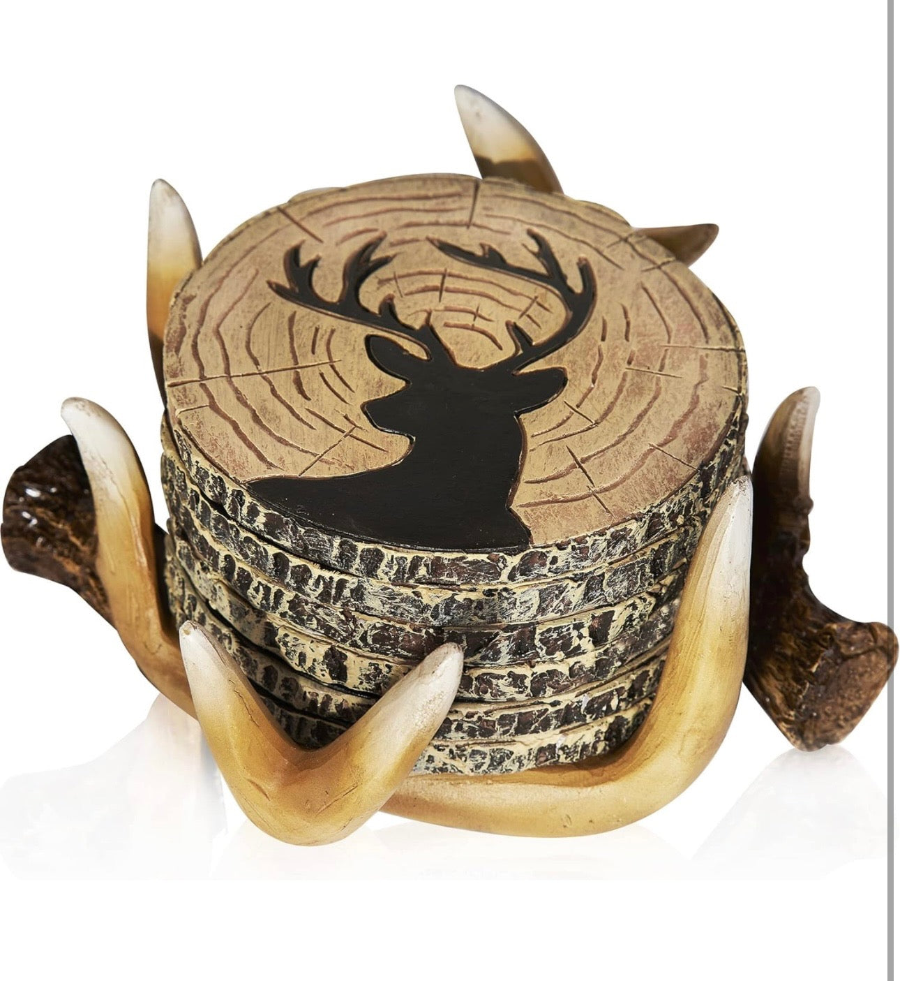 Deer Antler Coaster Set