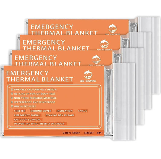 Emergency Thermal Blanket (4-Pack)