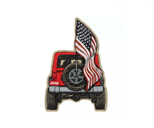 Jeep American Flag Wooden Wall Art